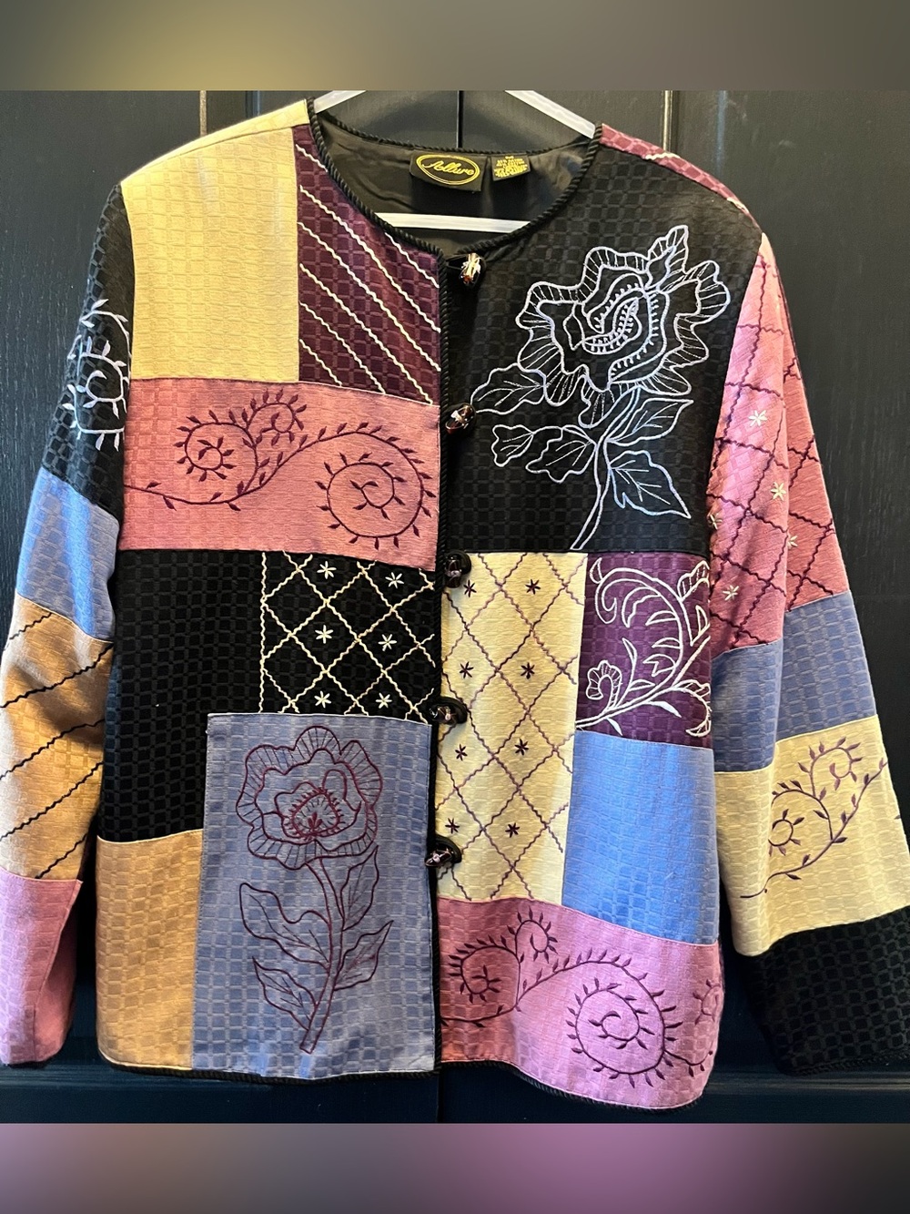 Vintage ALLURE ✨Art to Wear Patchwork Embroidered Jacket Size: M